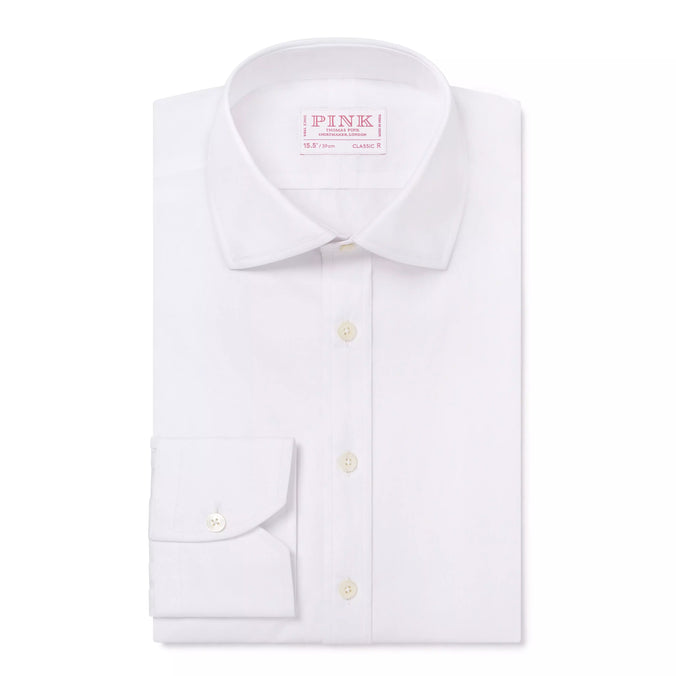 White Classic Fit Ramses Poplin Formal Shirt