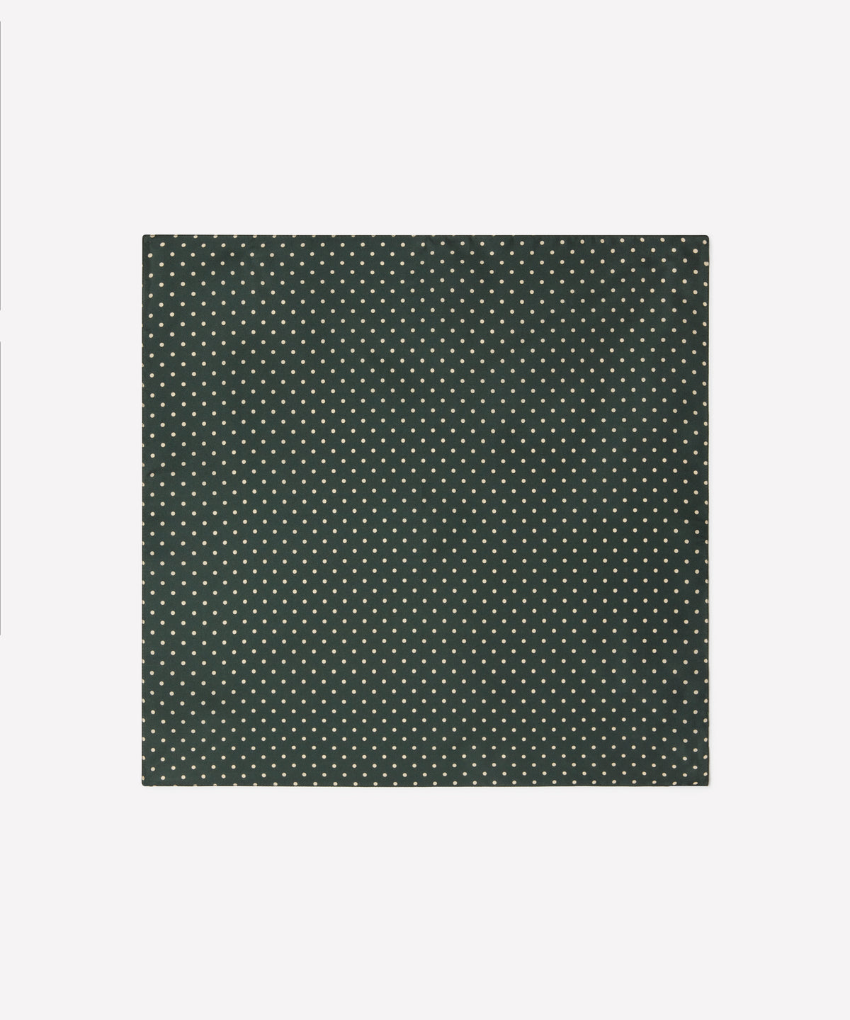 Green & Neutral Polka Dot Silk Pocket Square