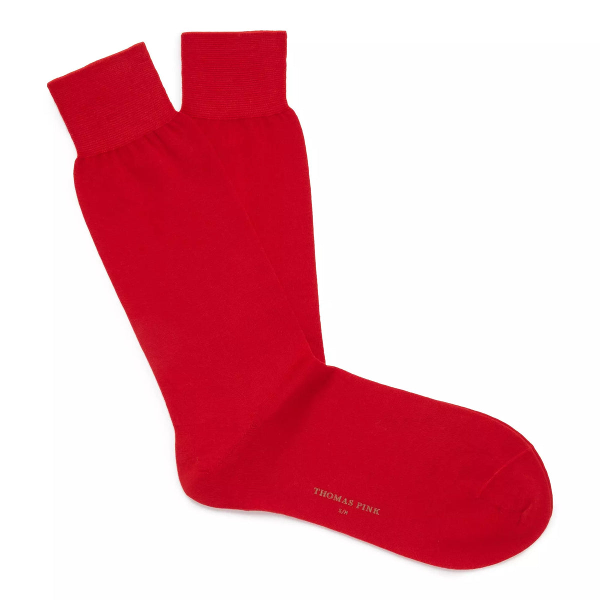 Red Mid Length Fine Merino Wool Socks