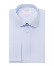 Pale Blue Slim Fit Double Cuff Royal Oxford Formal Shirt