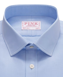 Pale Blue Slim Fit Double Cuff Poplin Formal Shirt