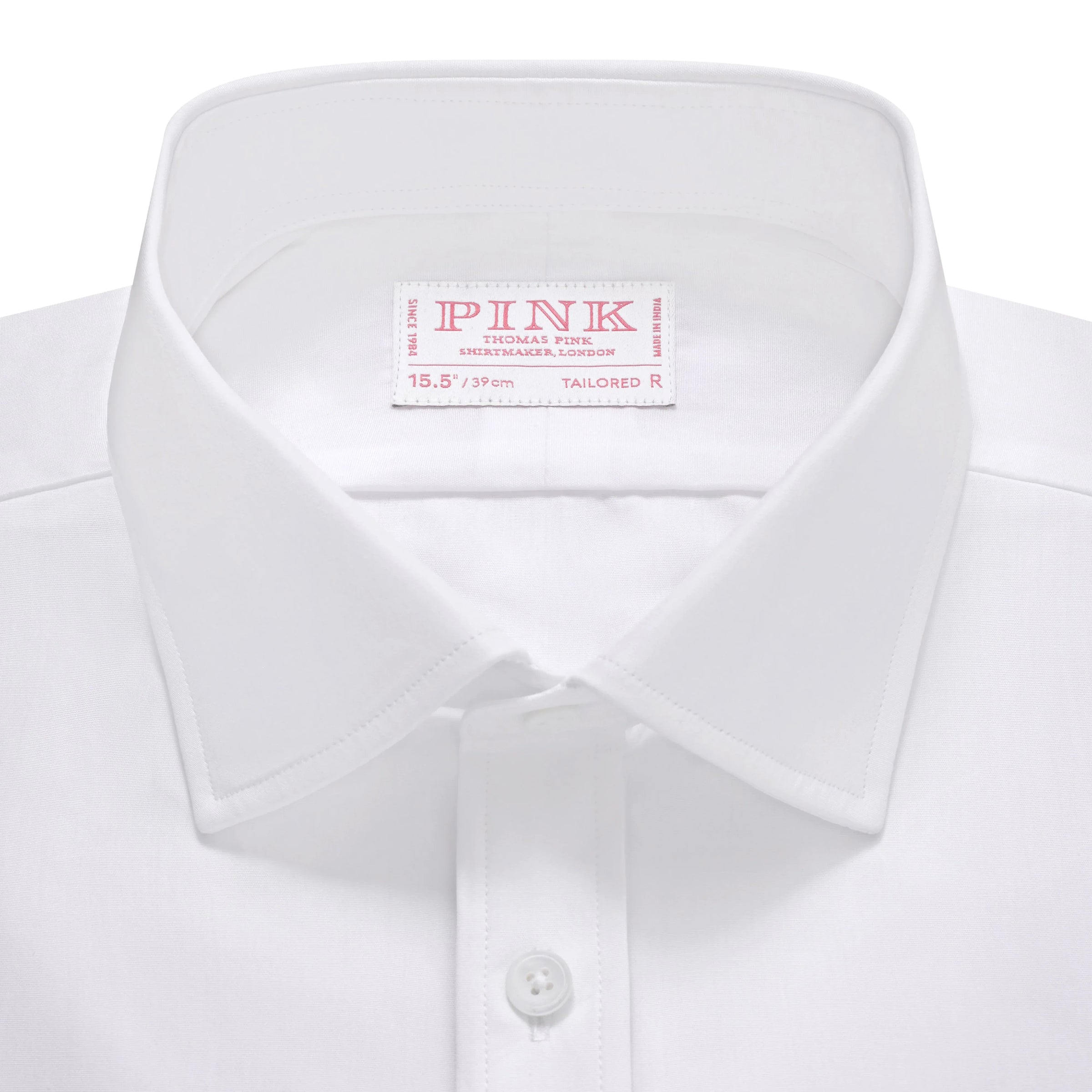 White Tailored Fit Poplin Formal Shirt