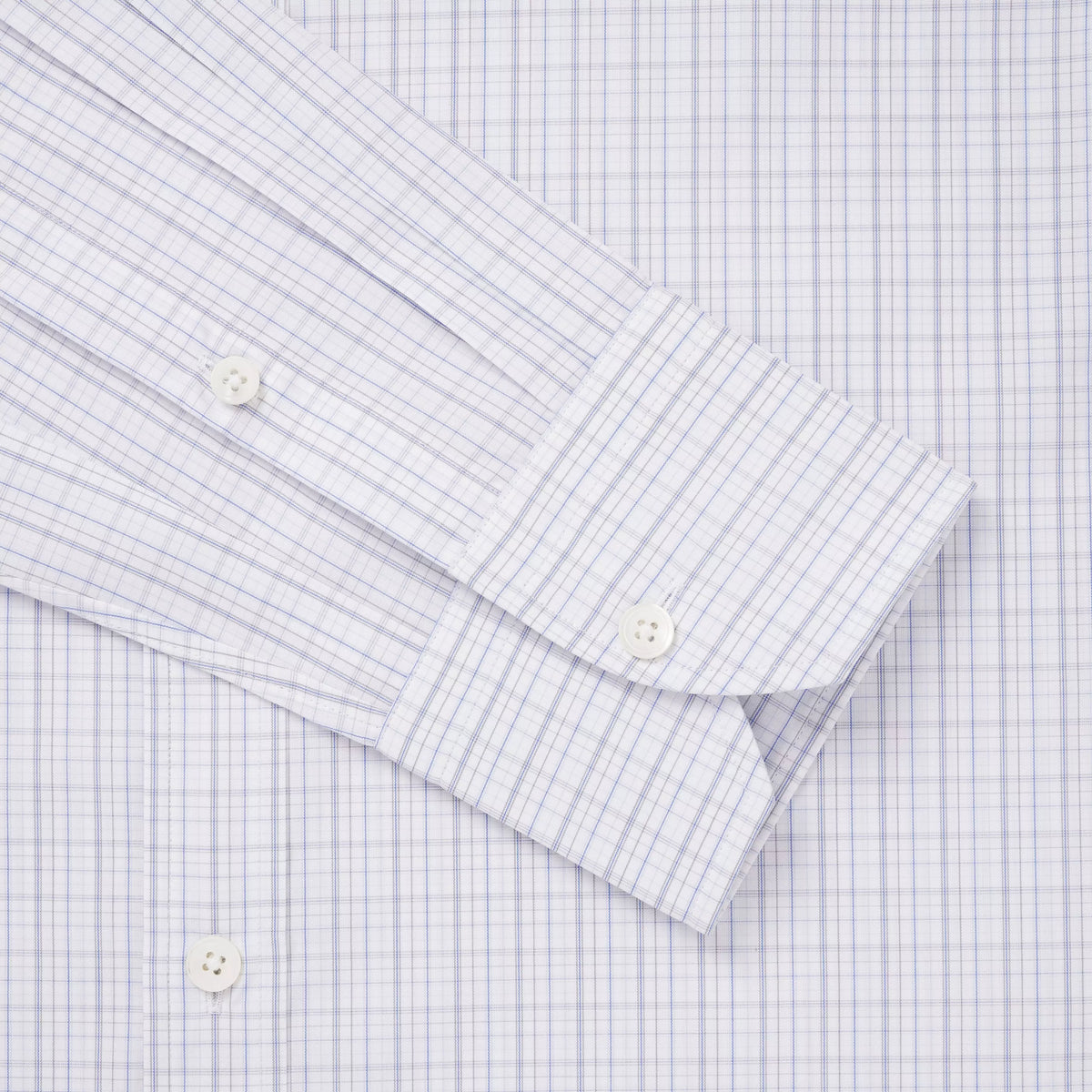 Blue & Grey Slim Fit Supraluxe Multi Check Formal Shirt