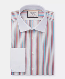 Multicolour Slim Fit Multi Bengal Stripe Formal Shirt