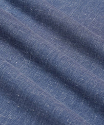 Blue Slim Fit Smart Casual Slub Cotton Shirt
