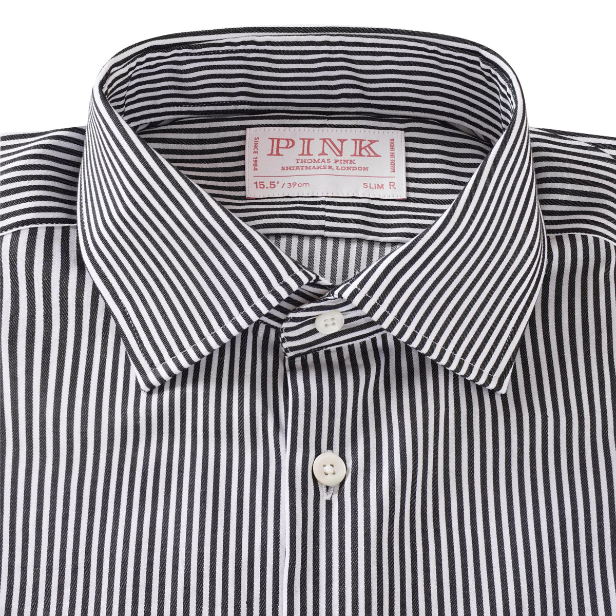 Black & White Tailored Fit Capri Stripe Shirt Formal Shirt