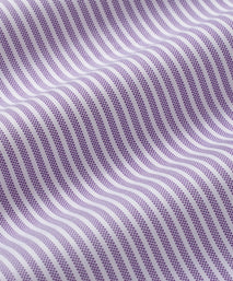 Purple & White Classic Fit Piquet Stripe Formal Shirt