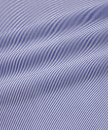 Blue & White Slim Fit Panama Thin Stripe Formal Shirt