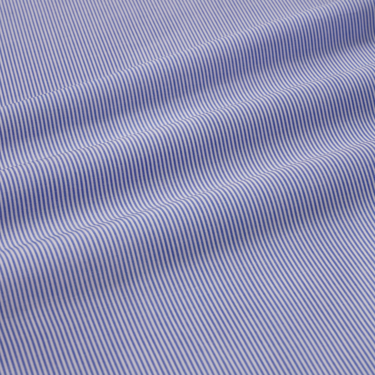 Blue & White Slim Fit Panama Thin Stripe Formal Shirt